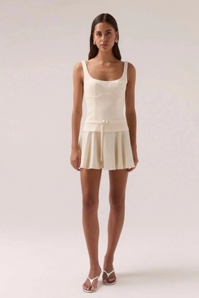 Demi Mini Dress Lemonade Tonal-Panel Gentle Aesthetic