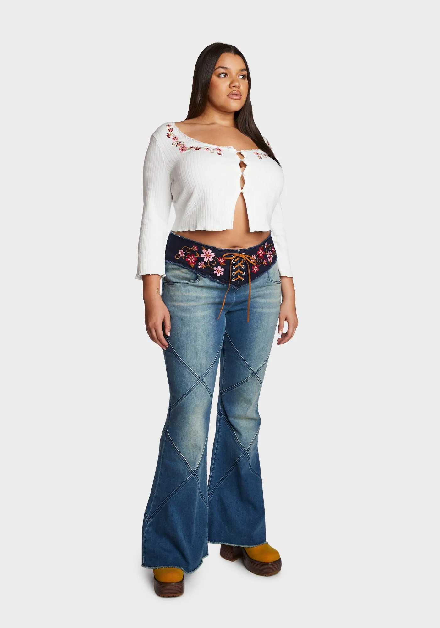 Plus Concrete Jungle Flared Jeans