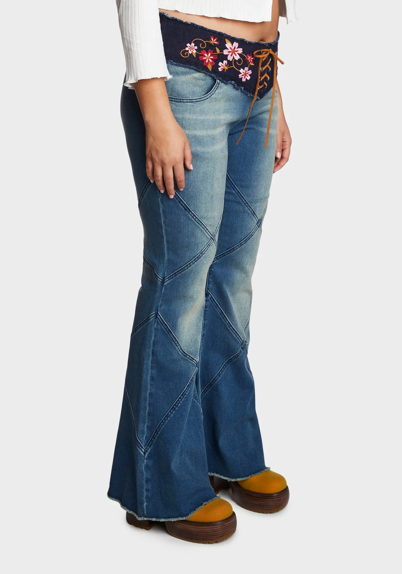 Plus Concrete Jungle Flared Jeans