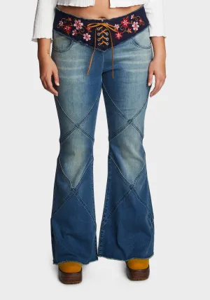 Plus Concrete Jungle Flared Jeans