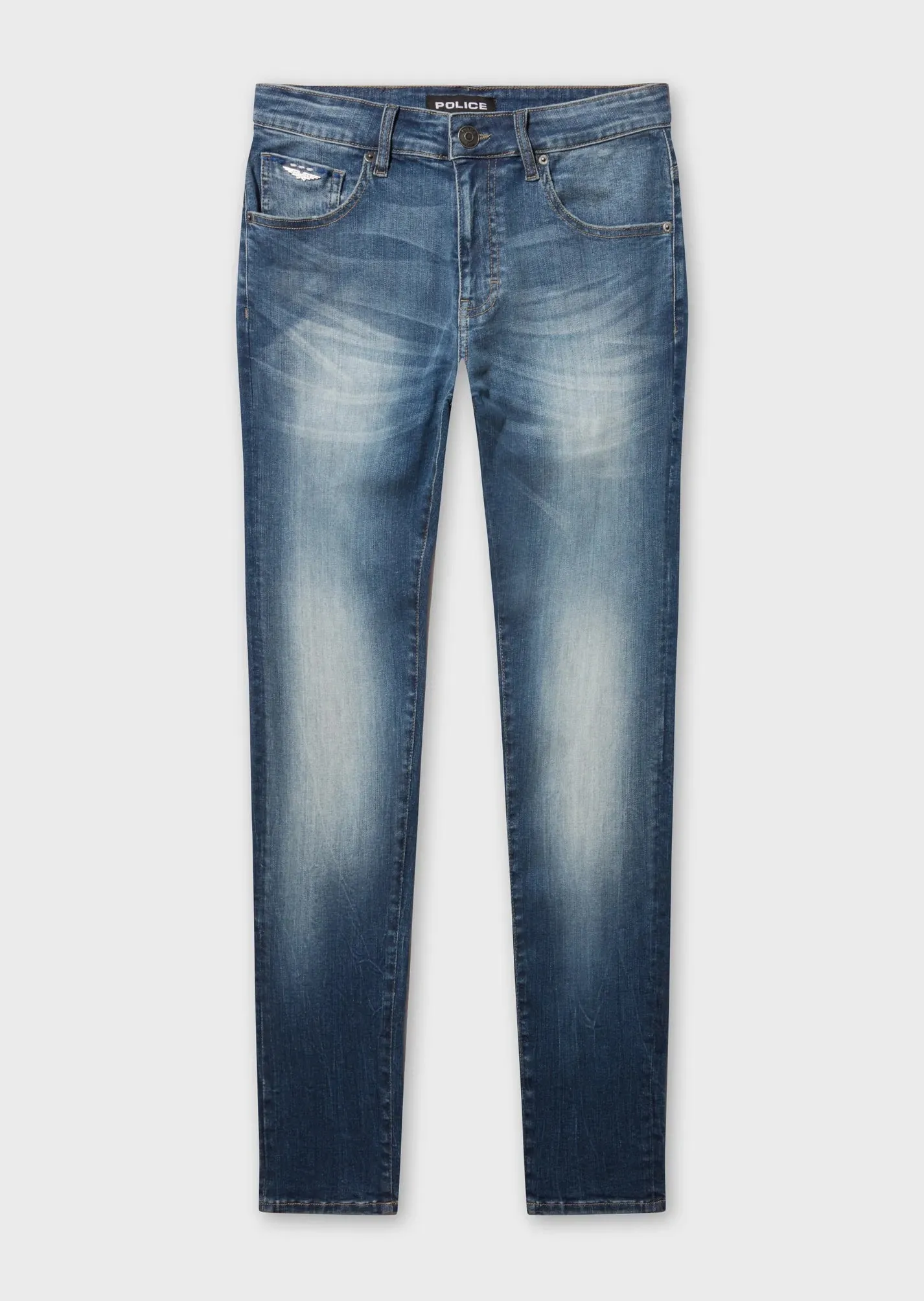 Police Deniro Lat 950 Slim Fit Blue Denim Jeans