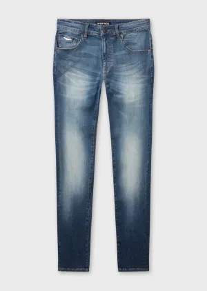 Police Deniro Lat 950 Slim Fit Blue Denim Jeans