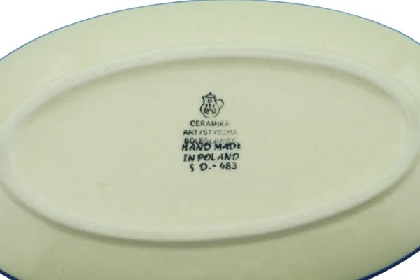Polish Pottery 8" Platter Princess In A Red Dress