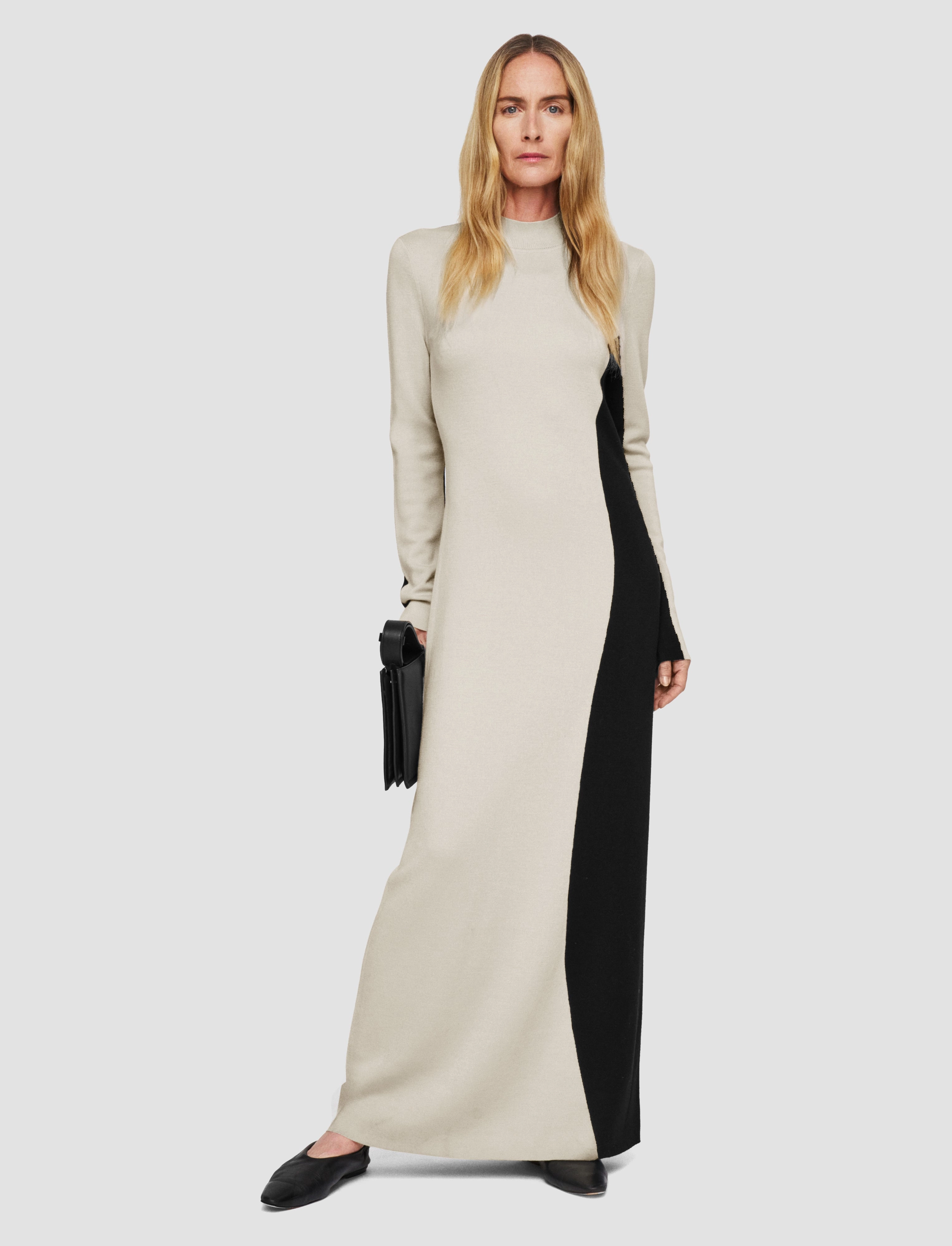 Bi-Colour Knit Dress Luxury-Fabric