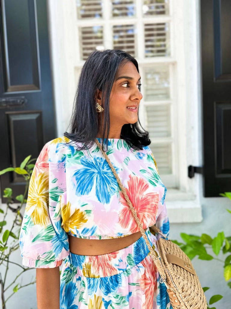 ASHLYN TOP Clear Blush Side Slit