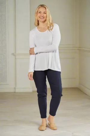 Ponte Straight Leg Pant in Navy
