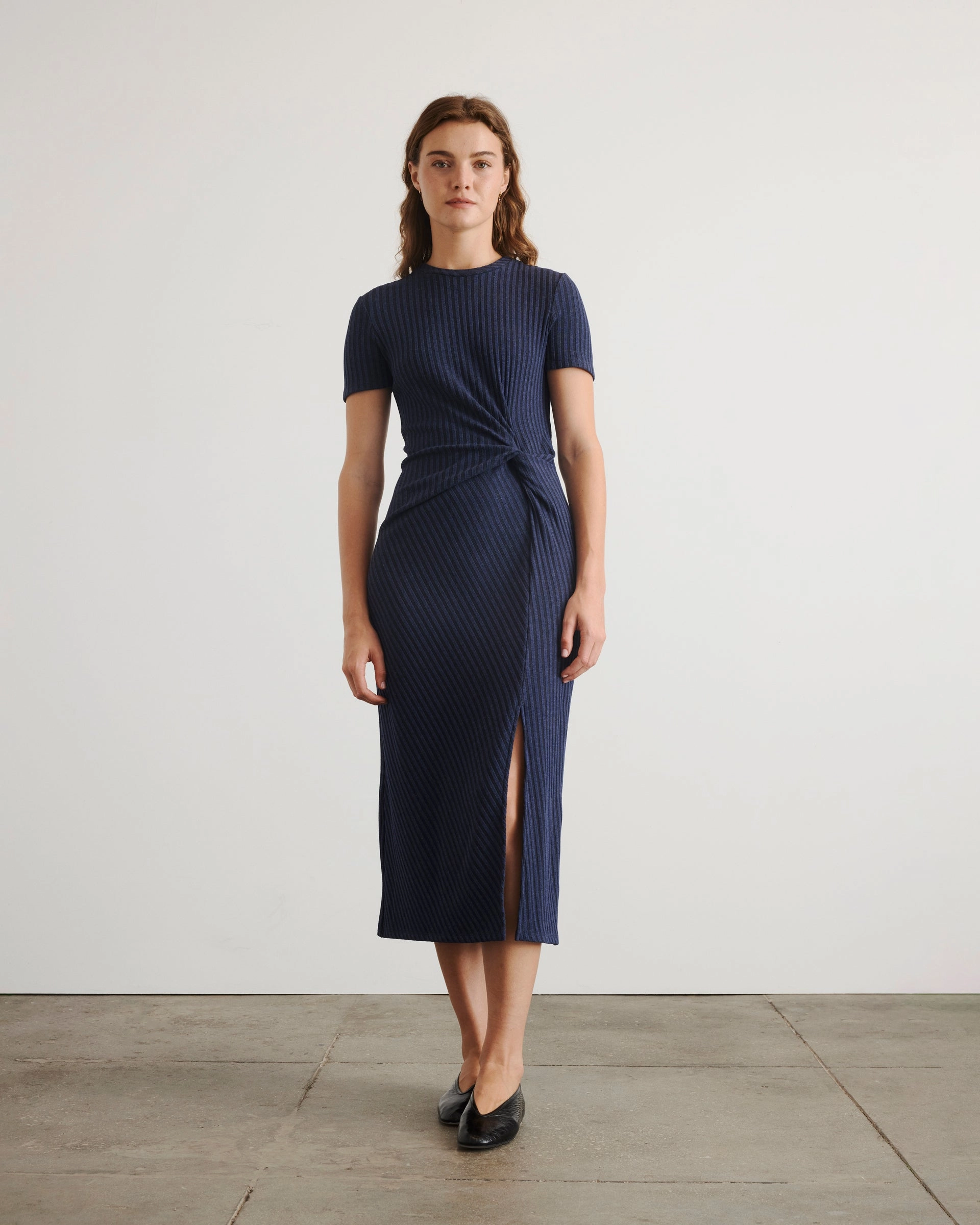 Calm Flow Satin Soft Flint Dress