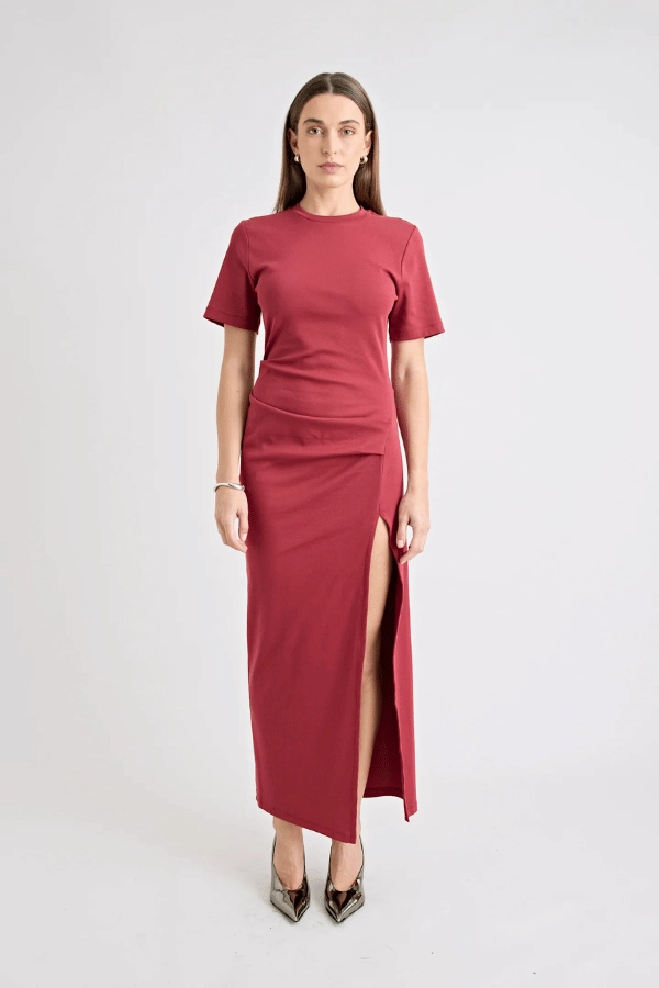 Portia Dress Cherry Edgy vibes Timeless Energy