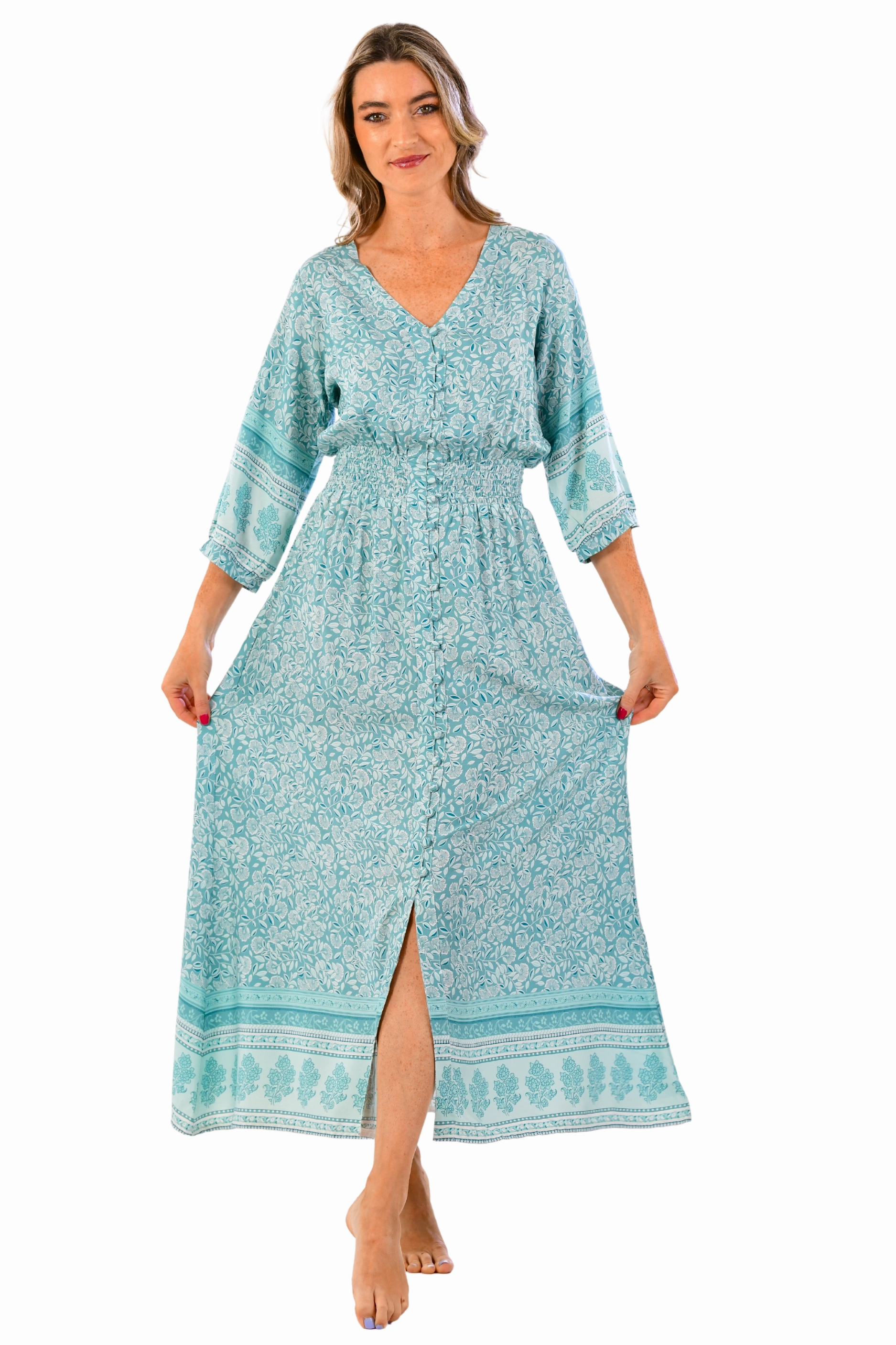 Playful Twist Confident Touch Kelsey Dress / Seafoam
