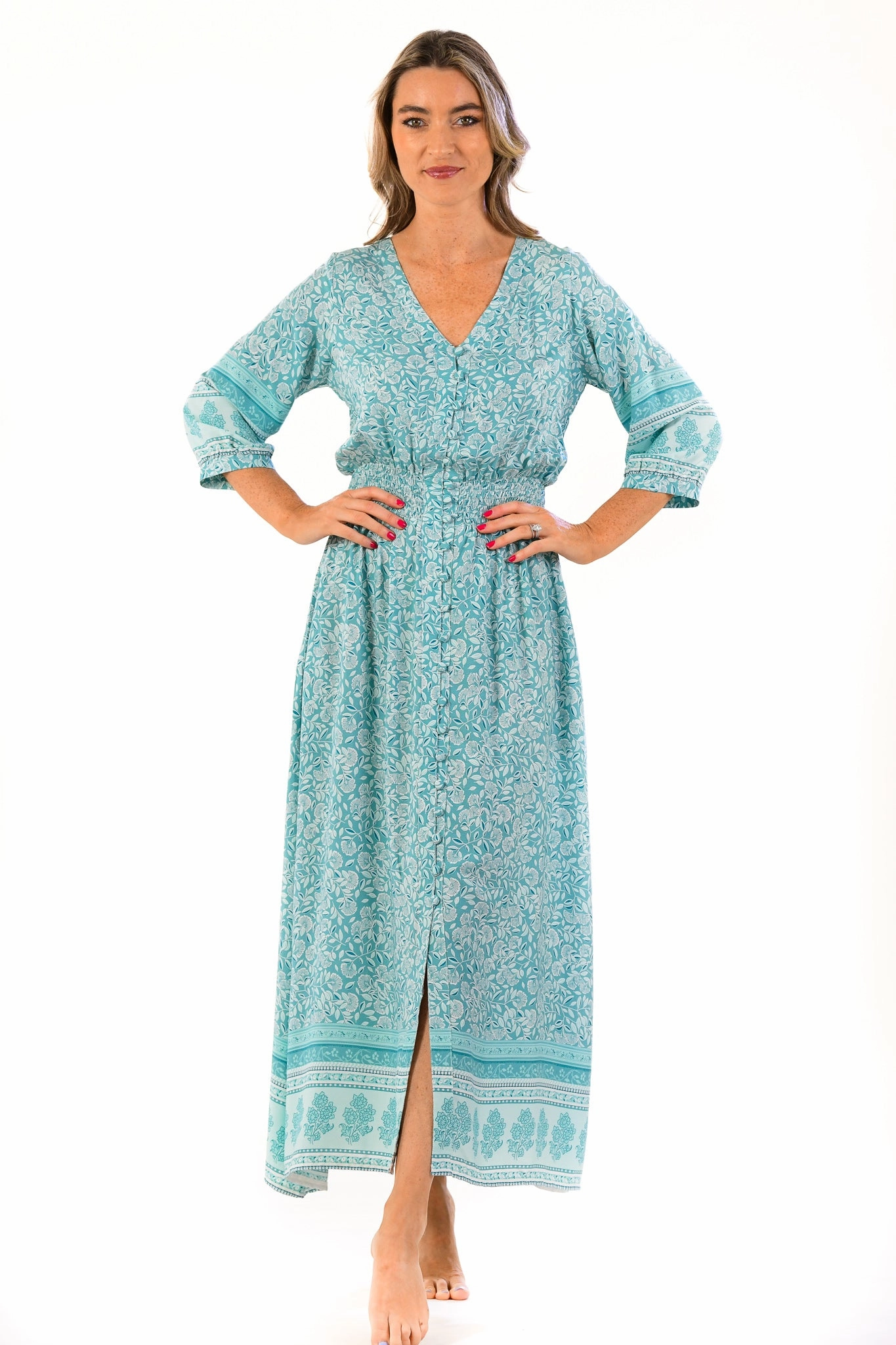 Kelsey Dress / Seafoam Comfy Shape Celebrity-Inspired
