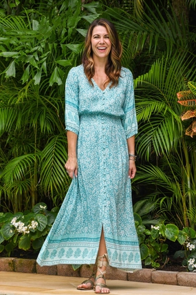 Work Friendly Effortless Mood Kelsey Dress / Seafoam
