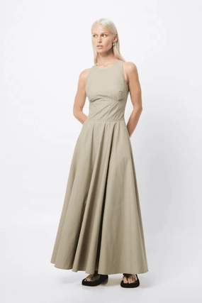 Slim Silhouette Homage Maxi Dress Eucalyptus