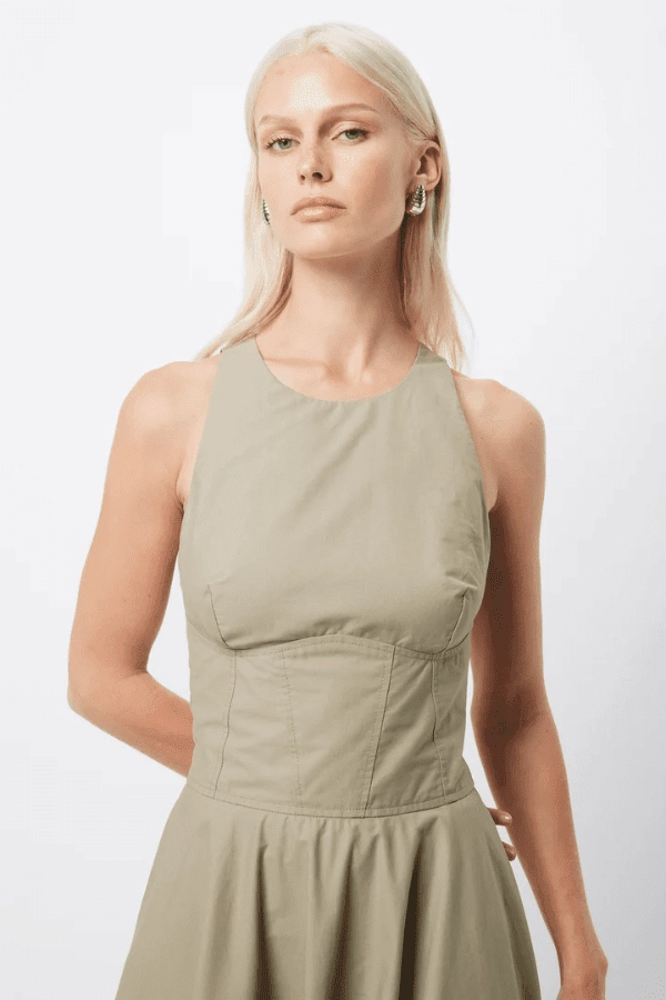 Homage Maxi Dress Eucalyptus Relax Flex Soft touch evening dress