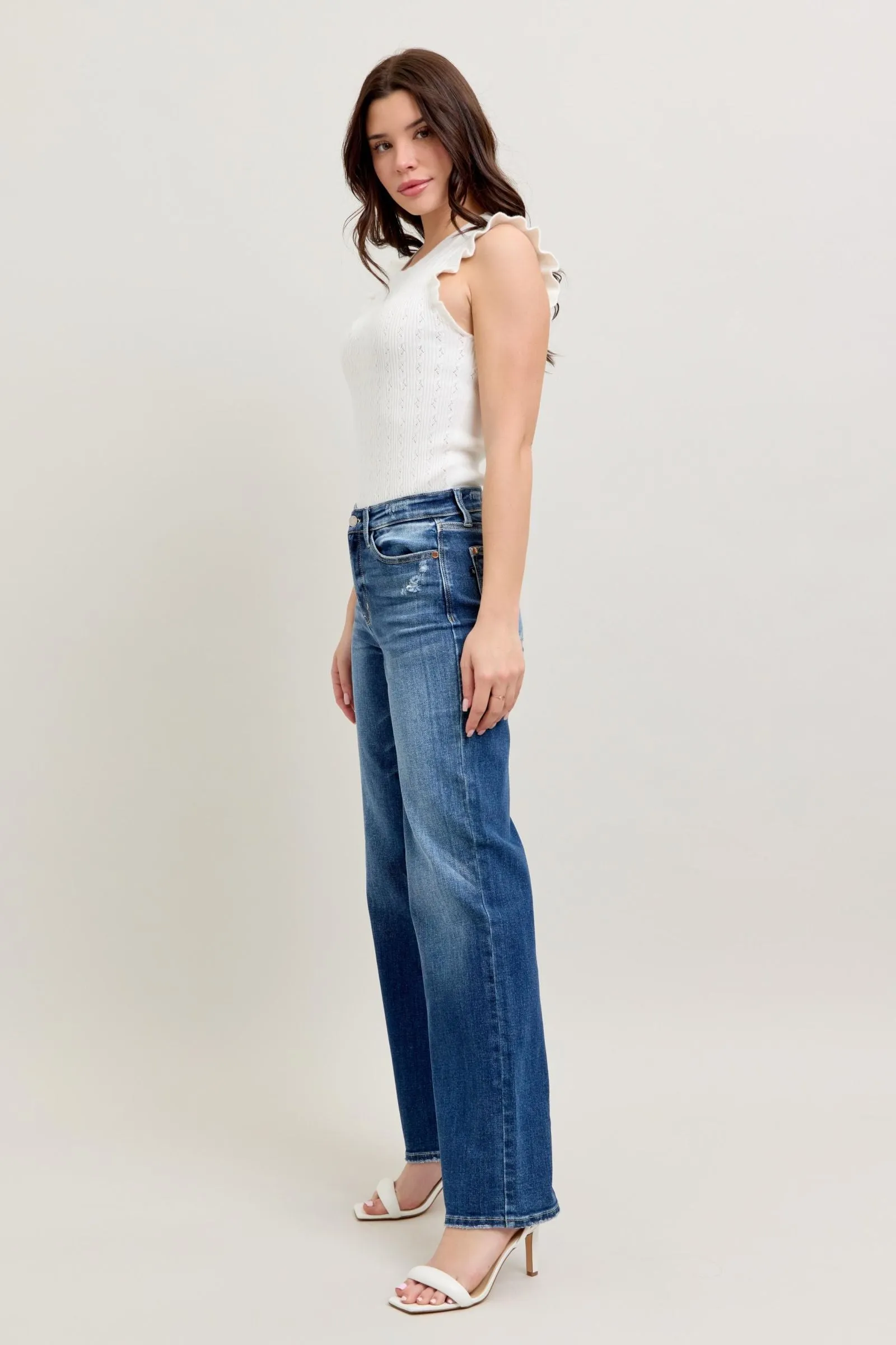 PRE-ORDER Judy Blue High Waist Dark Wash 90's Straight Leg