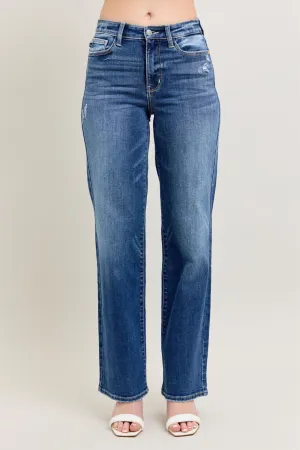 PRE-ORDER Judy Blue High Waist Dark Wash 90's Straight Leg