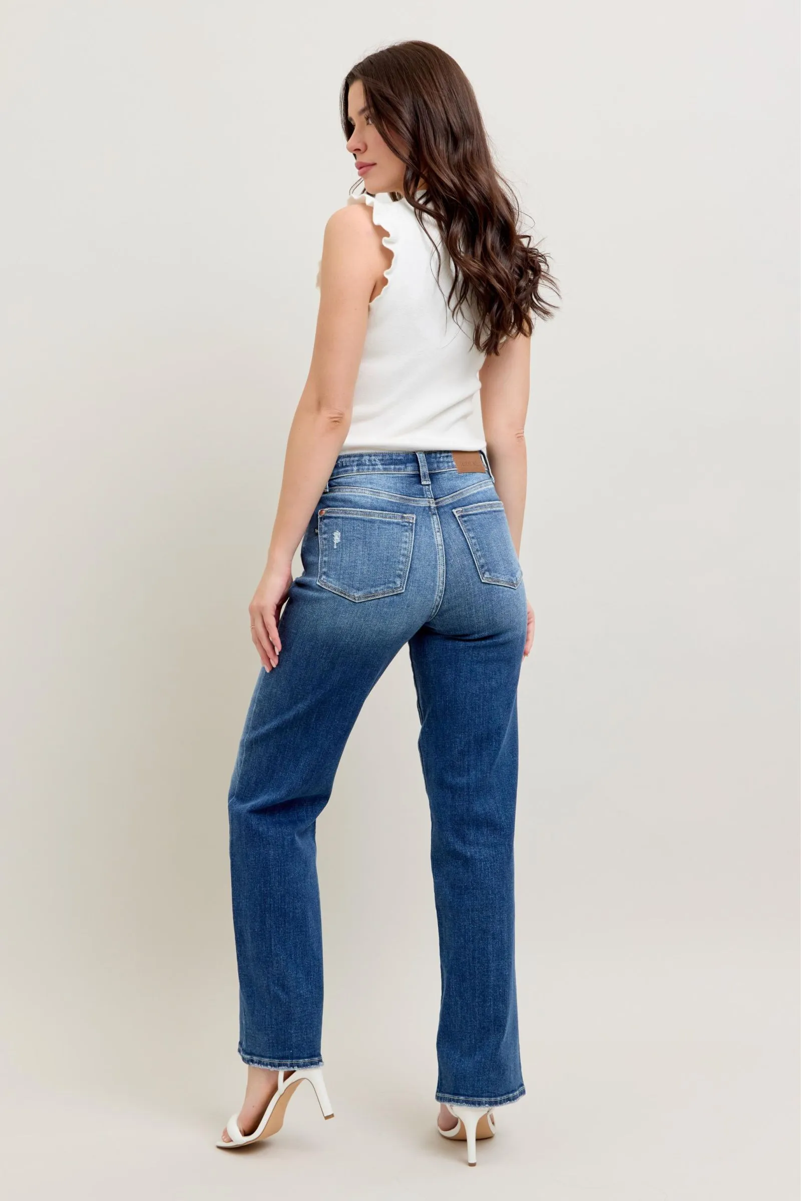 PRE-ORDER Judy Blue High Waist Dark Wash 90's Straight Leg