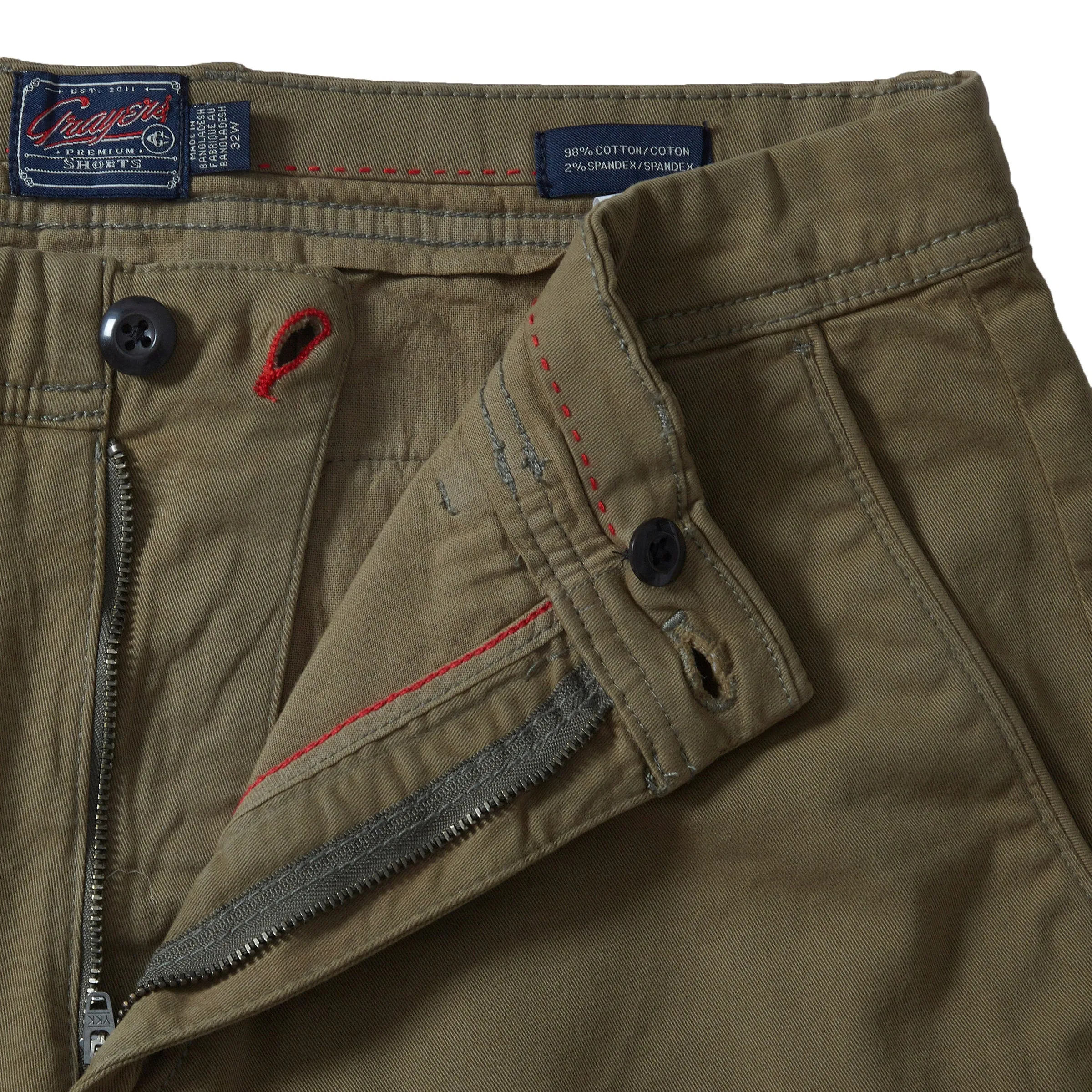 Precision Stretch Chino Shorts (8" inseam) - Olive