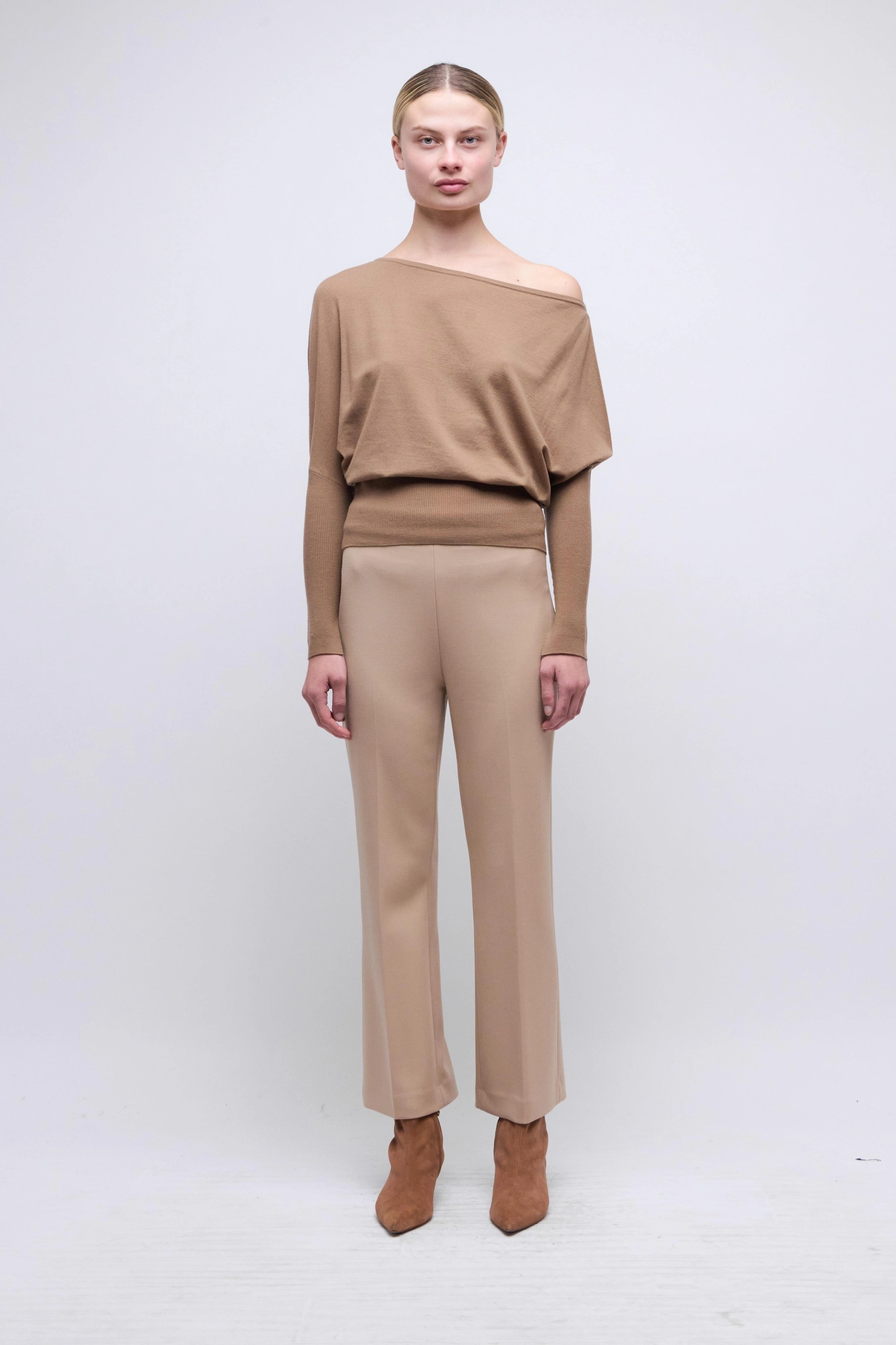 Mackenzie Straight Leg Pant Light Camel Casual Comfort Look All Day Comfort