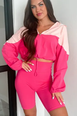PunctureResistantReinforcement Buttery Soft Handfeel Feeling The Burn Athleisure Set (Dark Coral/Powder Blush)