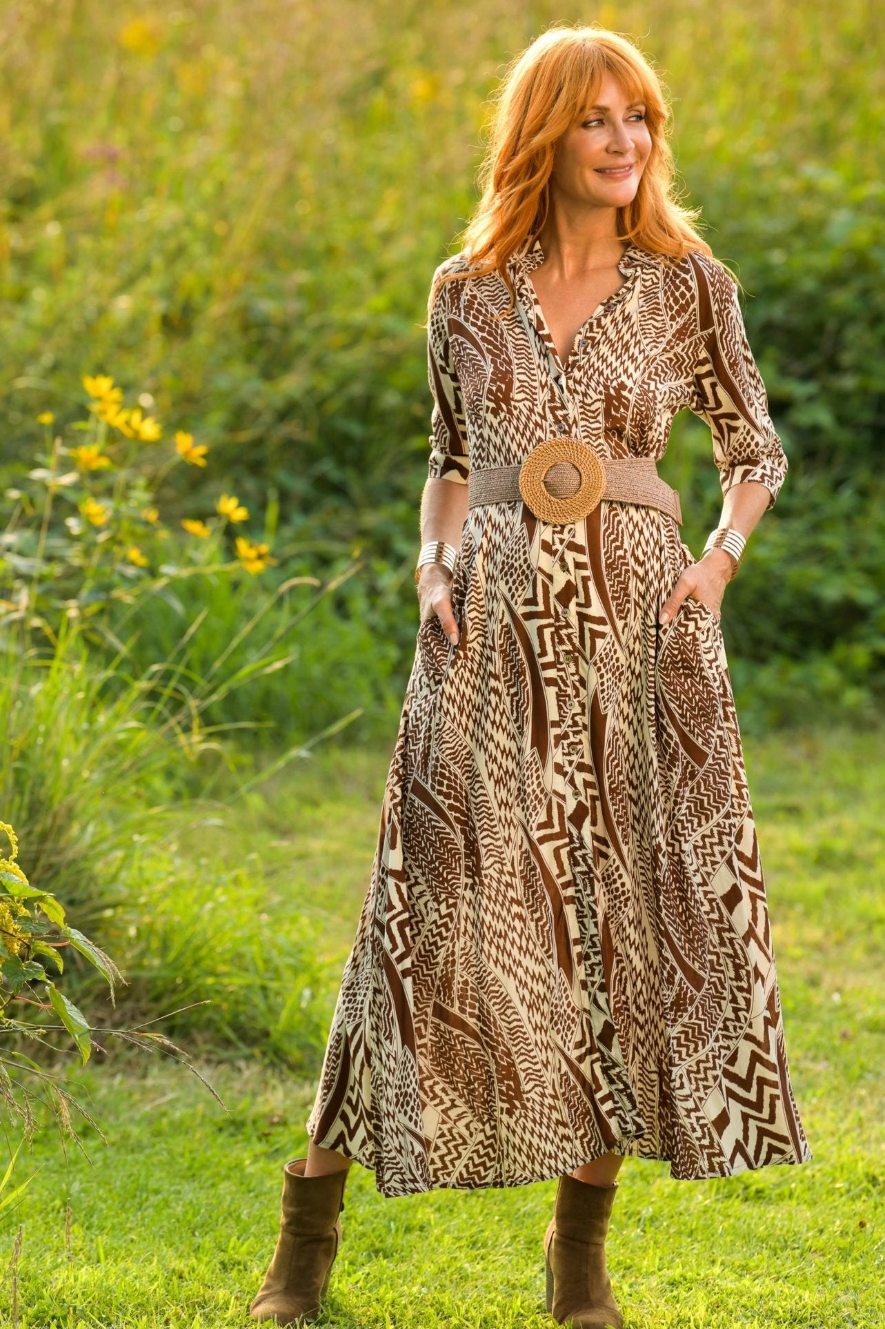 Princess Dress / Terra Cotta Tribal Summer Ready Cool Tone