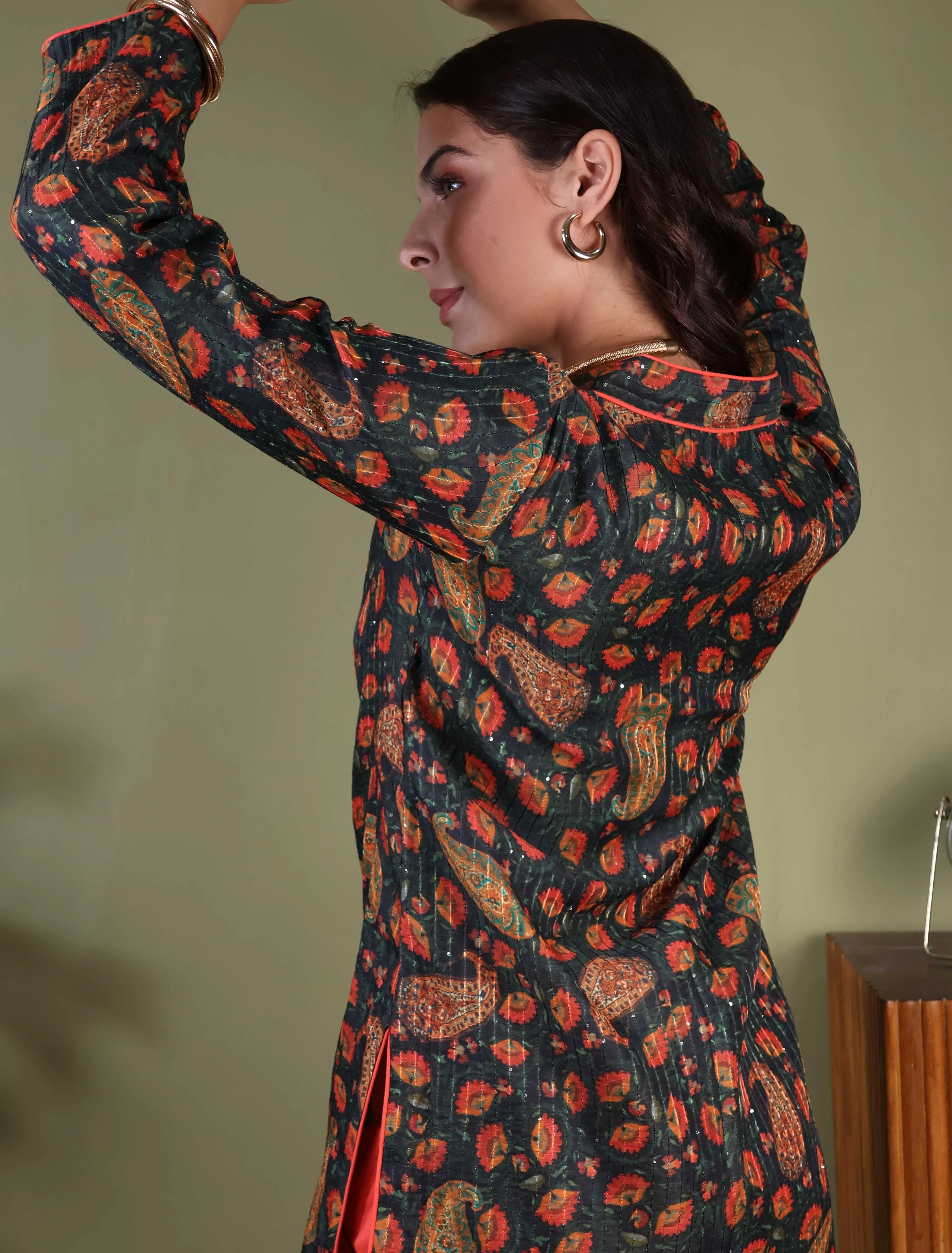Prussian Blue Kurta & Pant Set