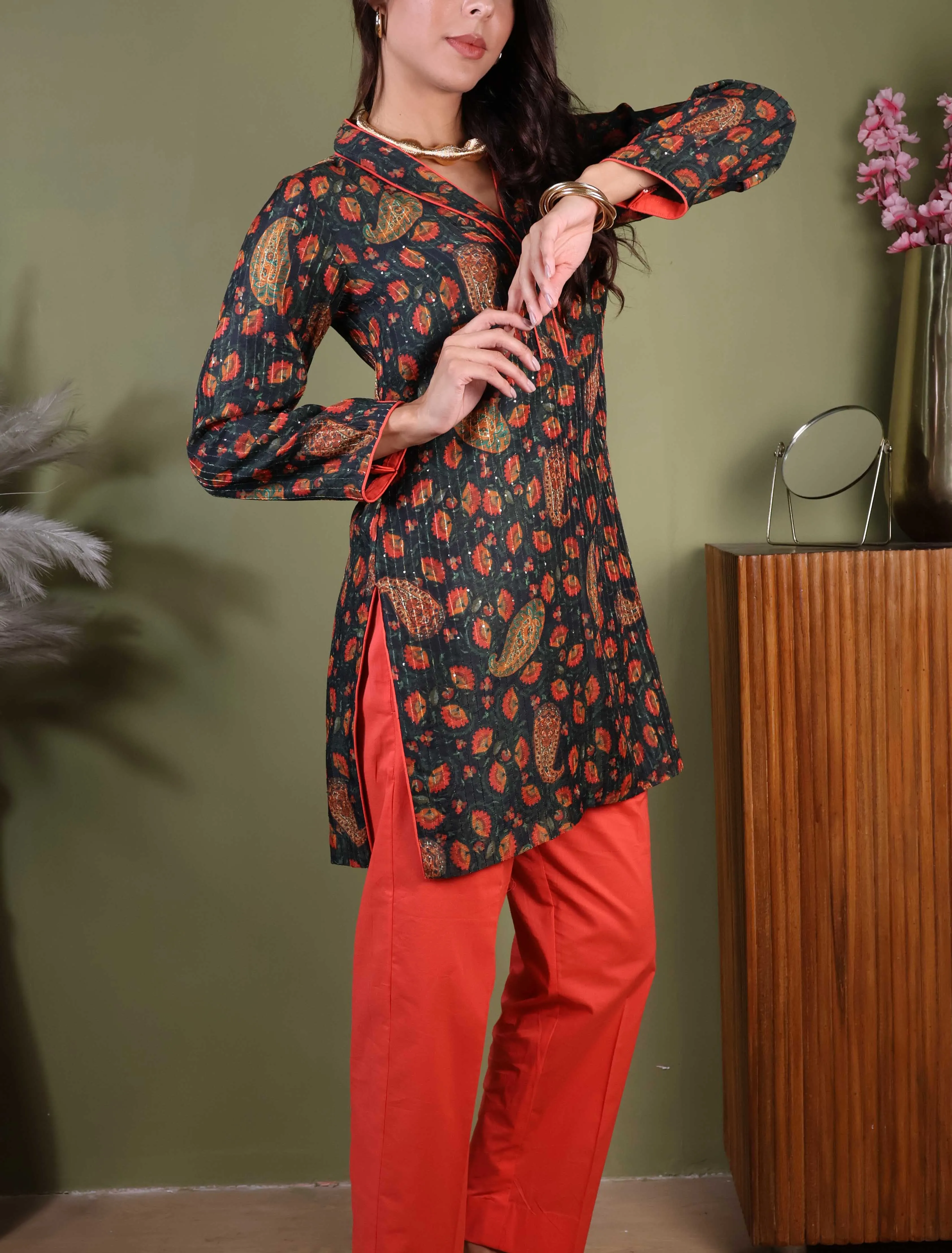 Prussian Blue Kurta & Pant Set