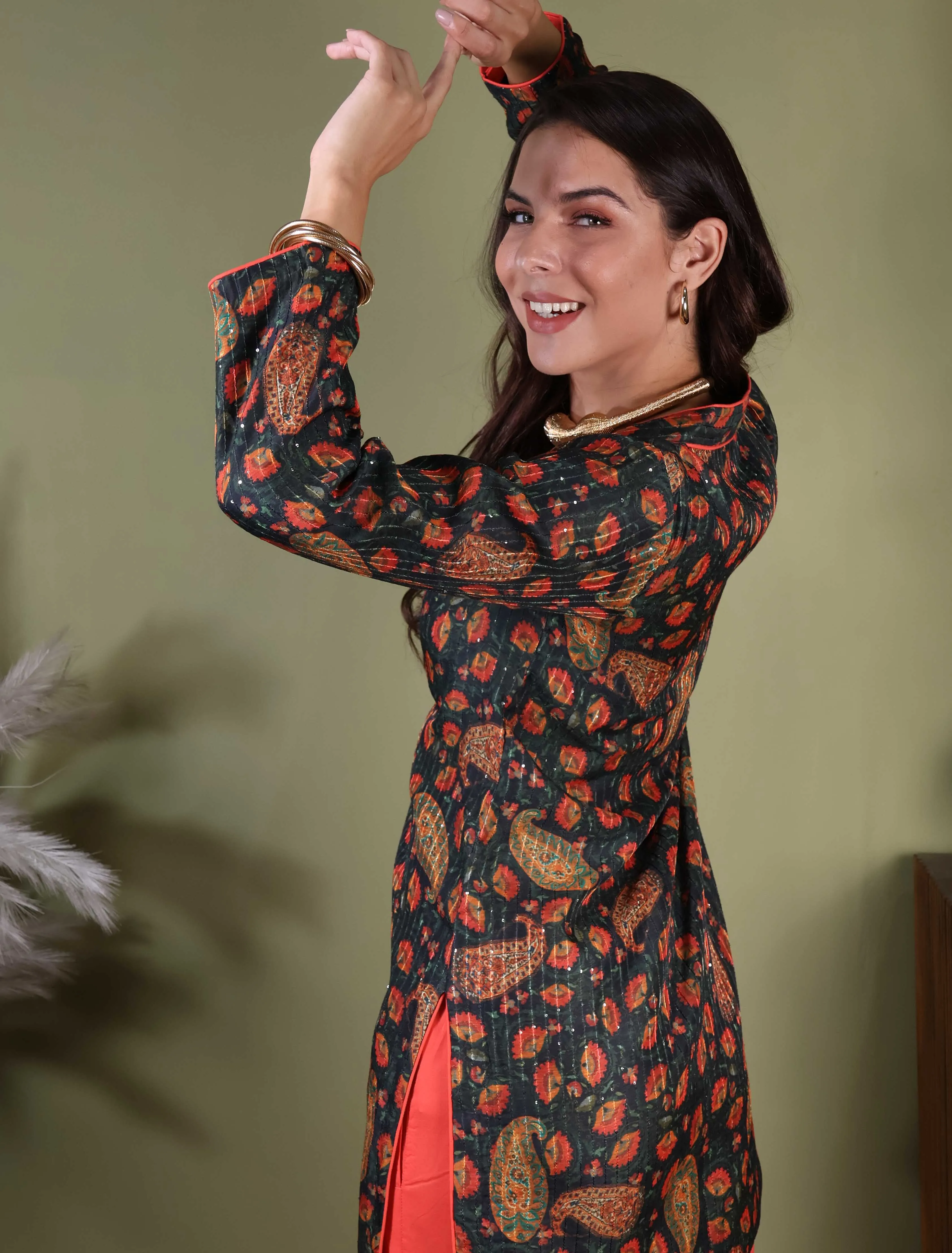 Prussian Blue Kurta & Pant Set
