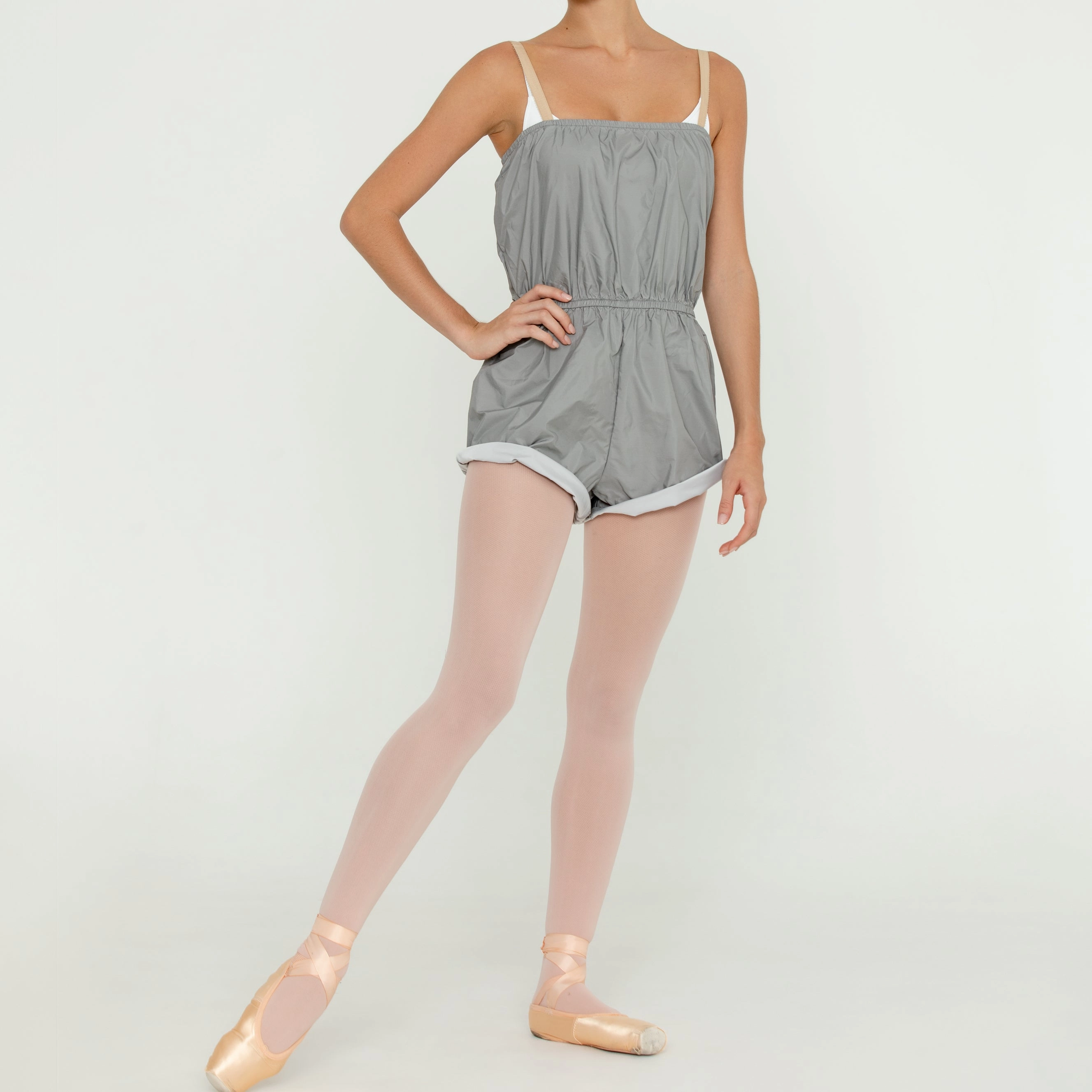 Pull-on Micro Romper GRAY Stylish Vivid