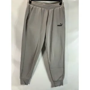 PUMA Men's Concrete Gray Essential Logo Fleece Pull-On Sweatpants SZ XL