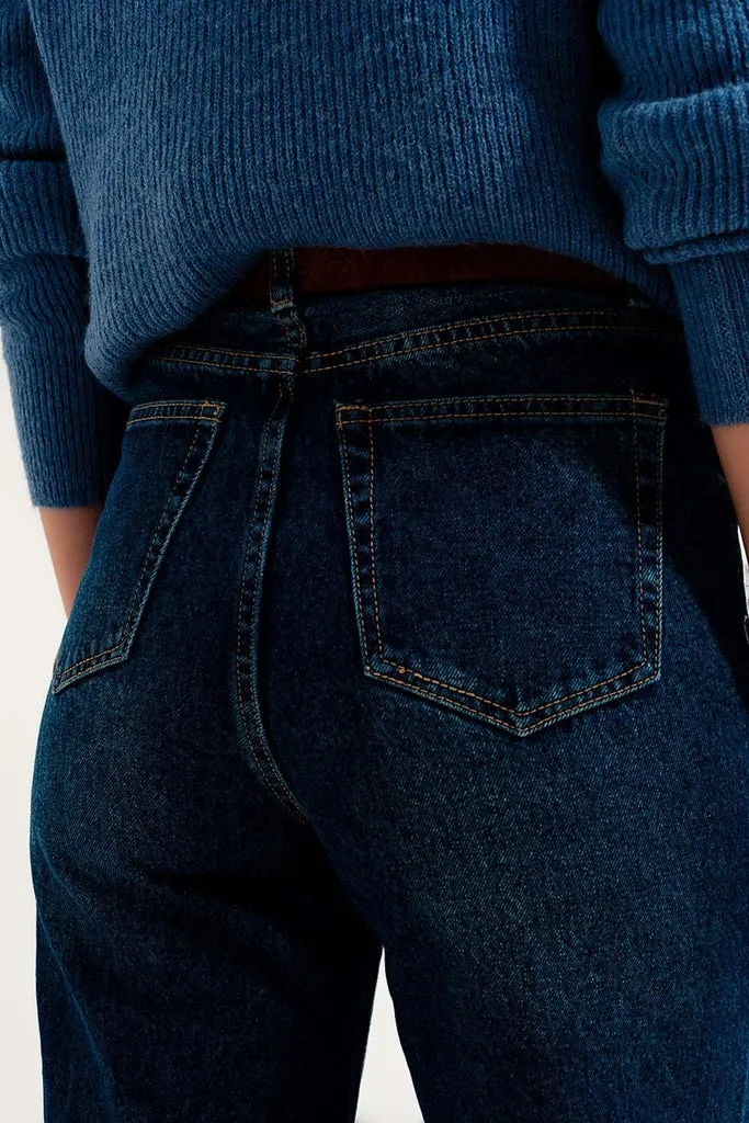 Q2 - Original Relaxed Mom Fit Jeans in Mid Wash Blue