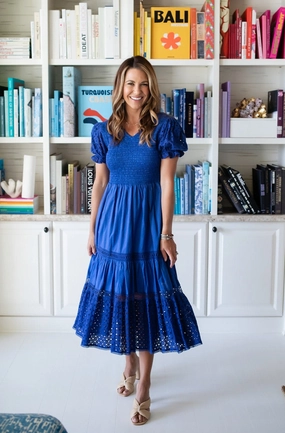 Vibrant Spirit Bust-Enhancing Natalie Dress / Sapphire