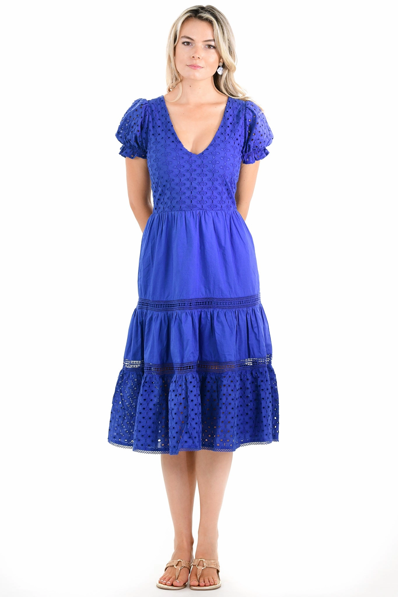 Natalie Dress / Sapphire Casual Waist Elegant Wearable