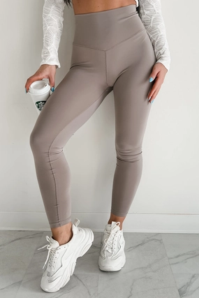 Petite Size Work Commute Finding Your Zone High Rise Basic Leggings (Ash)