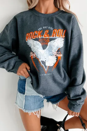 "One Way Ride" Graphic Sweatshirt (Charcoal) UV Protective Layer Compression Fit Engineering