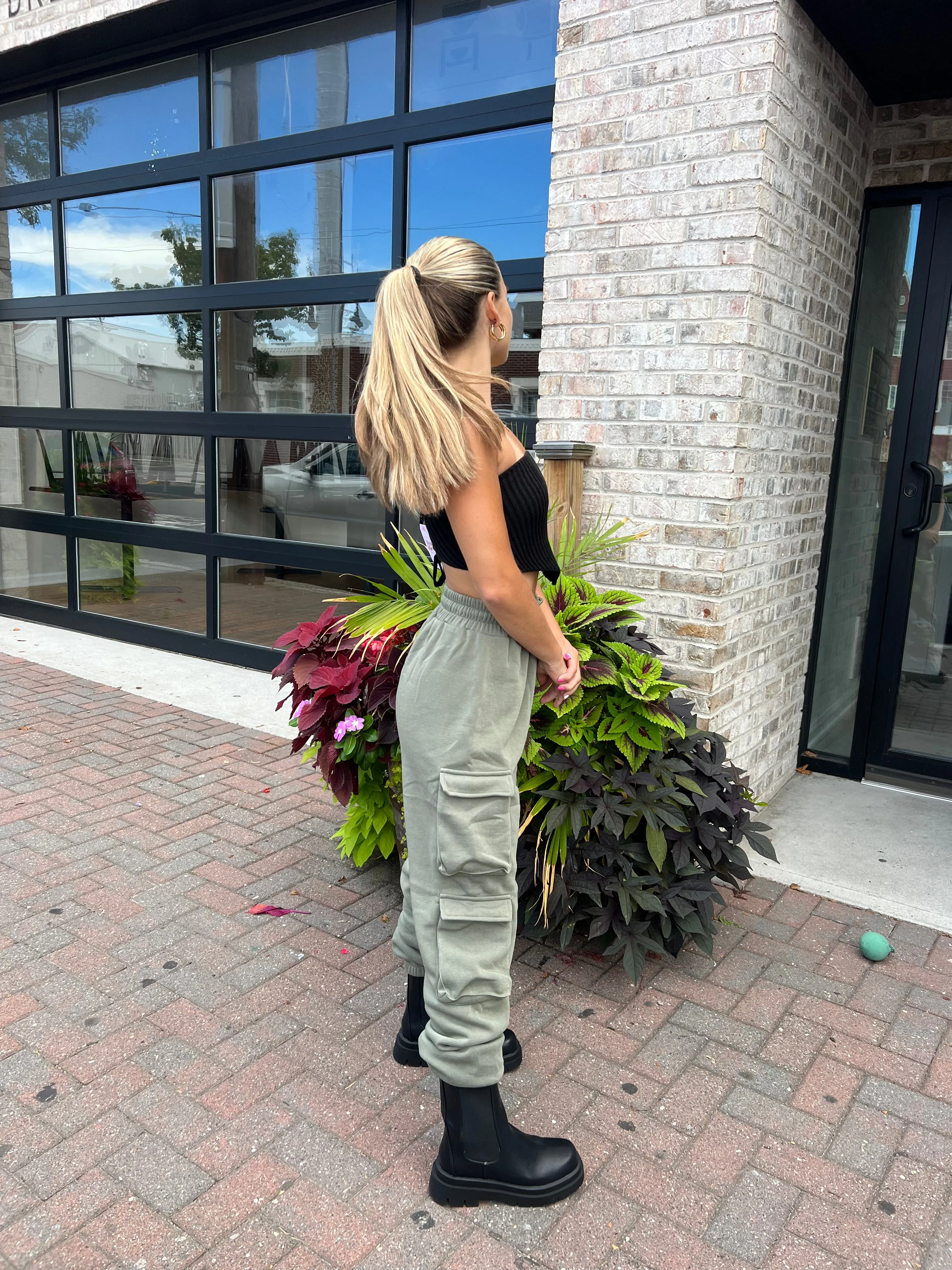 "Soft Hearted" Sweat Cargo Pants