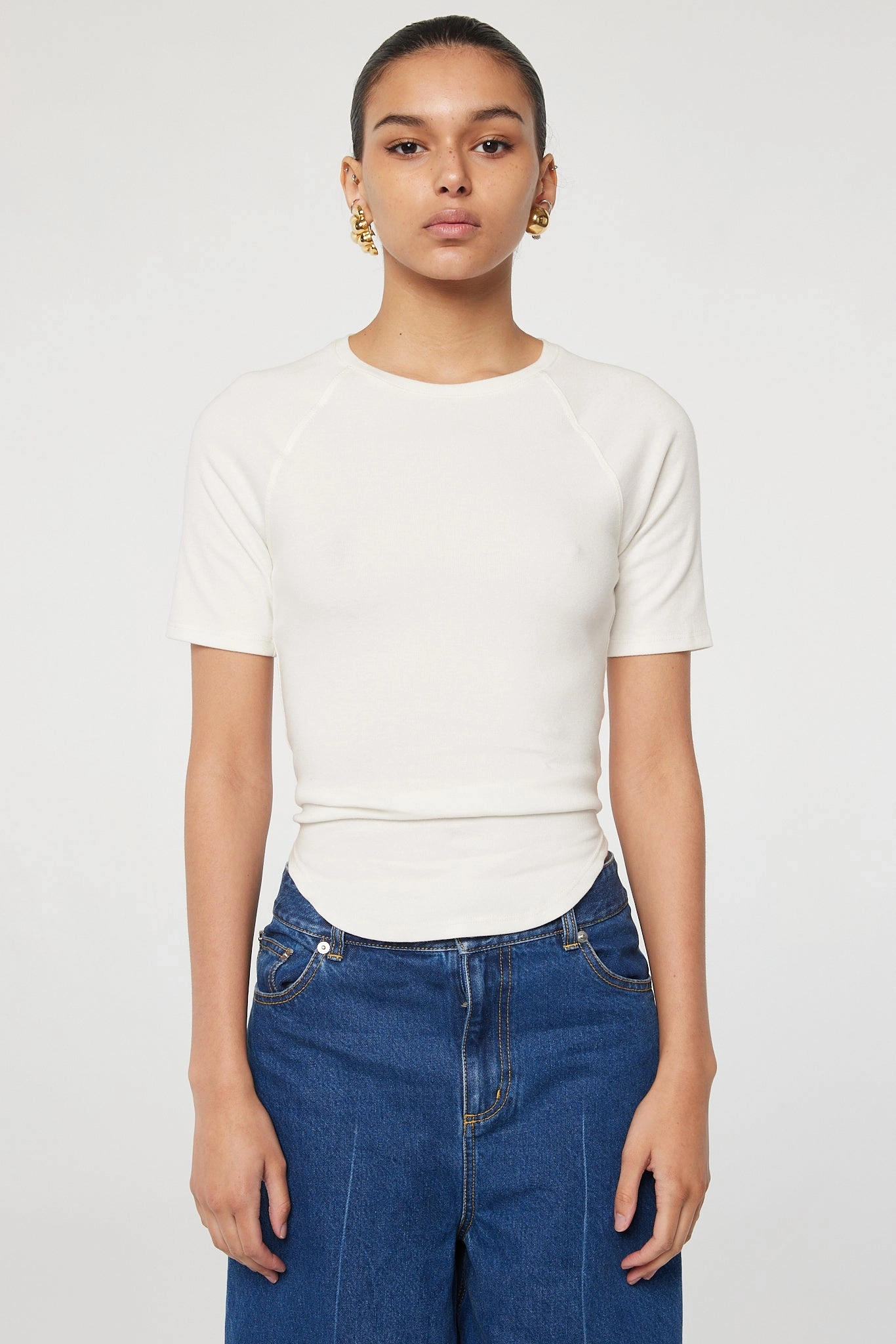 TERZO T-SHIRT Layered Hemline
