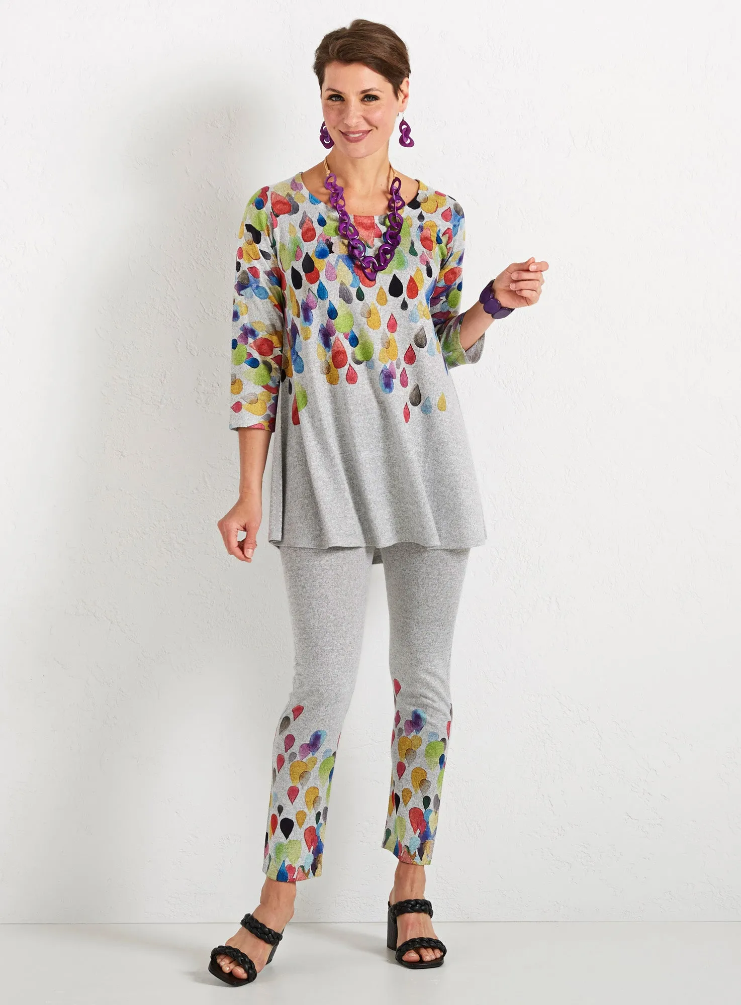 Raindrops Slim Knit Pants FINAL SALE (No Returns)