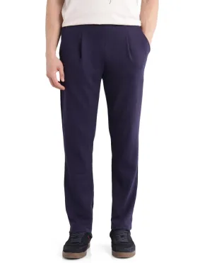 Rare Rabbit Men Kelo Dark Purple Cotton Polyester Lycra Elastane Fabric Jacquard Trouser