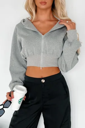 Durable Hem Stitching Rather Be Here Zip-Up Hoodie (Heather)
