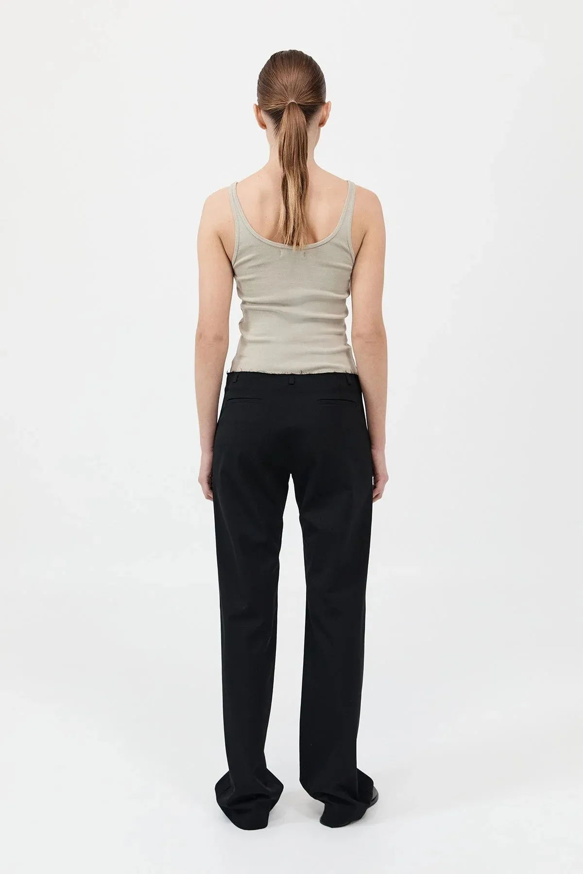 Raw Edge Pants - Black