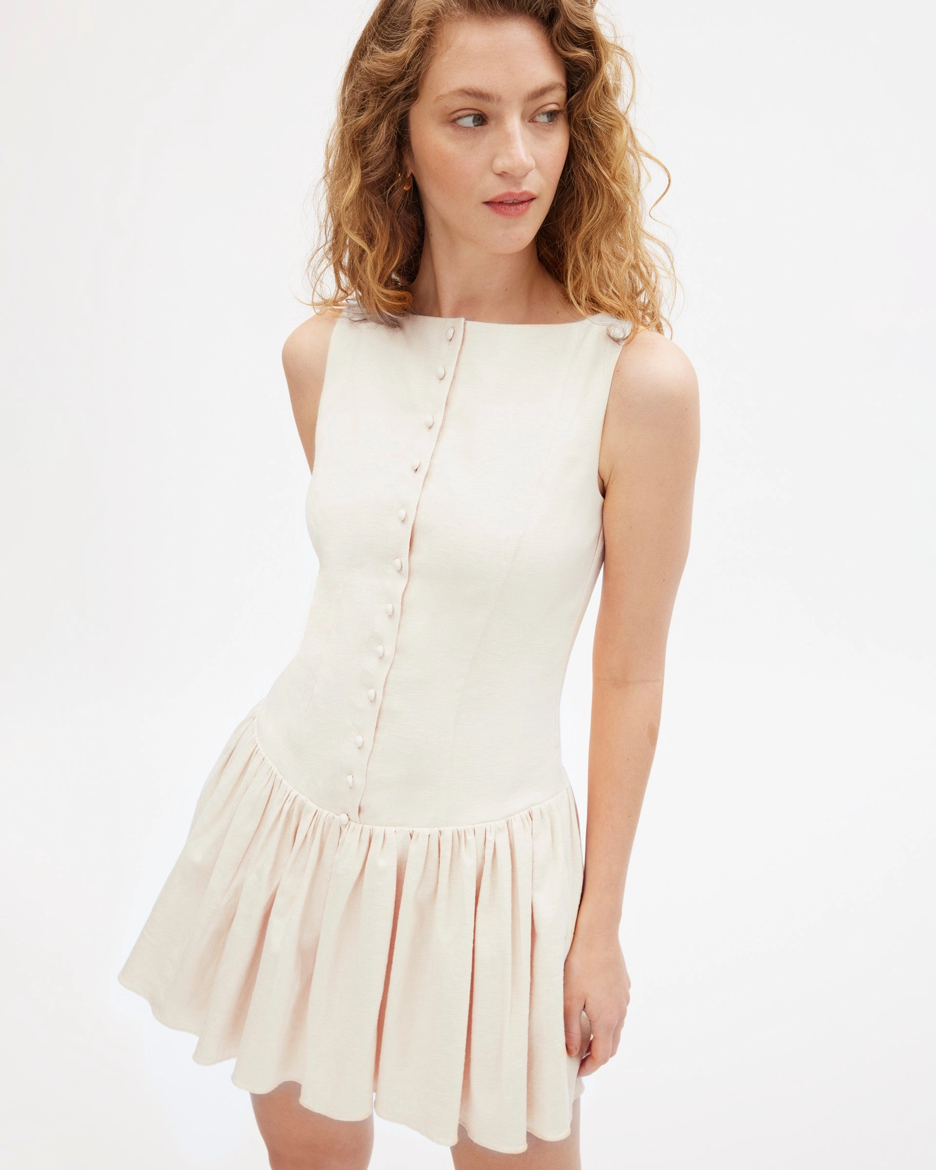 Side Pleats Rebecca Dress