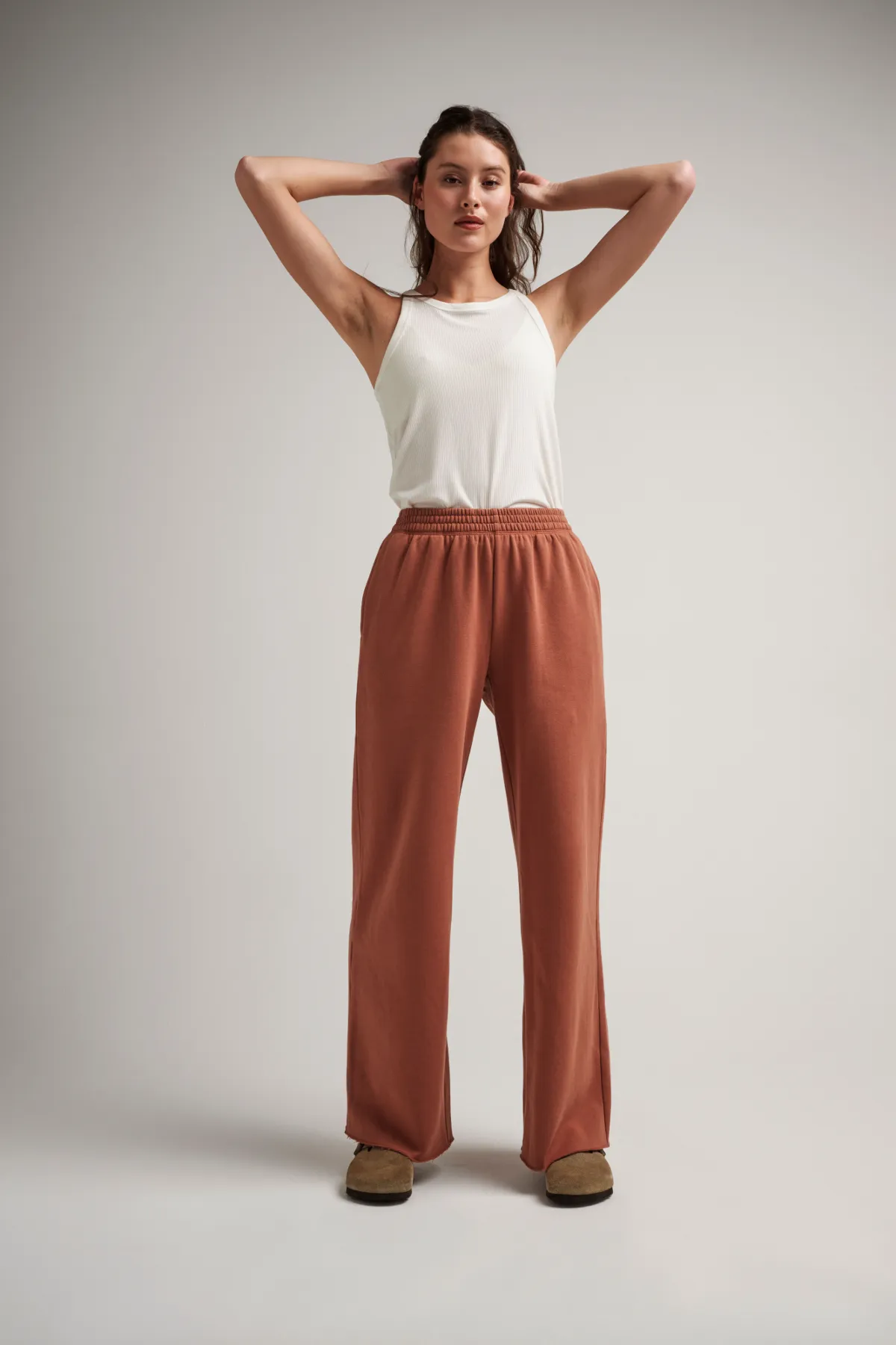 Recycled Fleece Wide Leg Pant