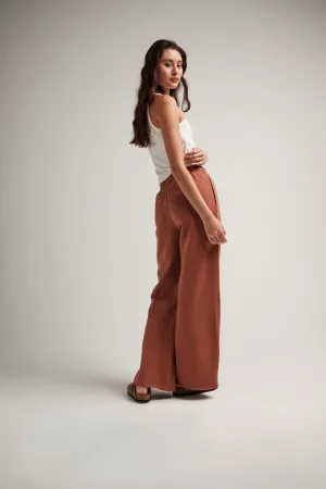Recycled Fleece Wide Leg Pant