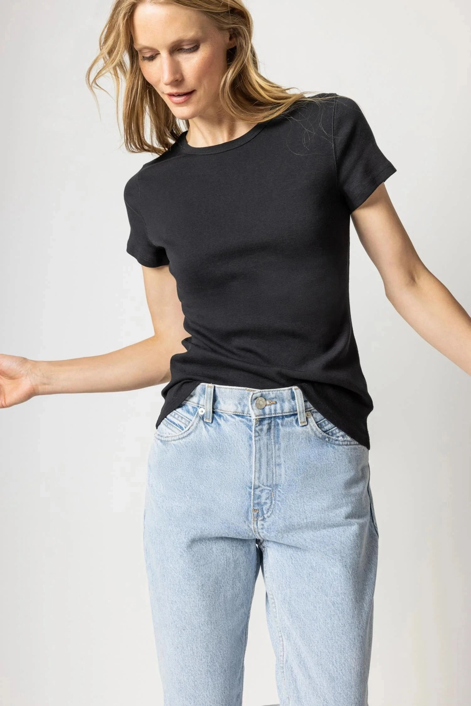 Short Sleeve Crew Black VentilatedMesh Classic Polo