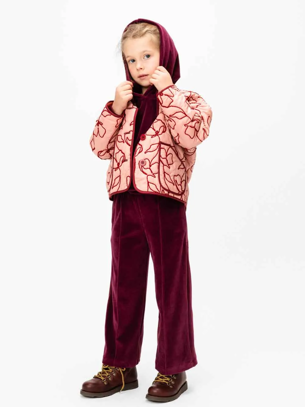 Red Velvet Logo Trousers