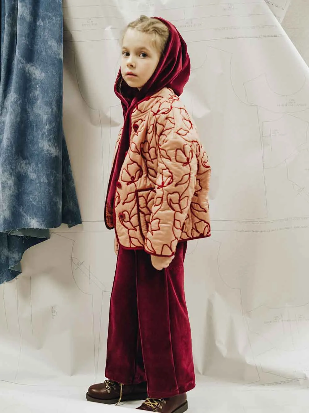 Red Velvet Logo Trousers