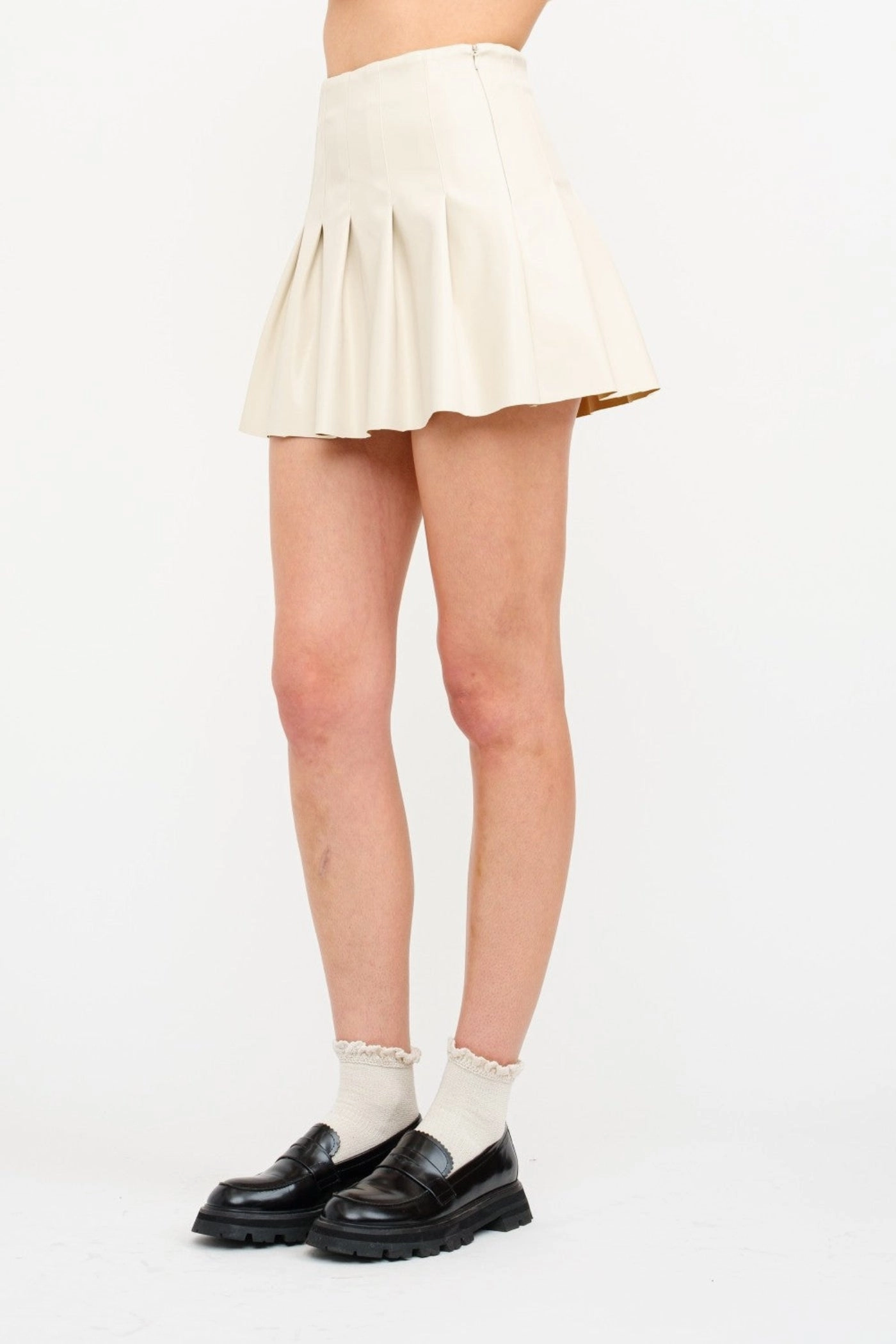 Contrast Panel ARIA PLEATED MINI SKIRT