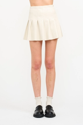 ARIA PLEATED MINI SKIRT Flexible Knit