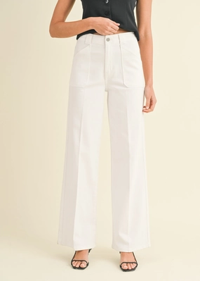 Classic Autumn Days Adult Fashion Foundation Wear FRANCIA PATCH POCKET WIDE-LEG FLARE JEANS