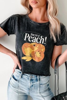 "You're A Peach" Graphic T-Shirt (Charcoal) ThermalInsulation